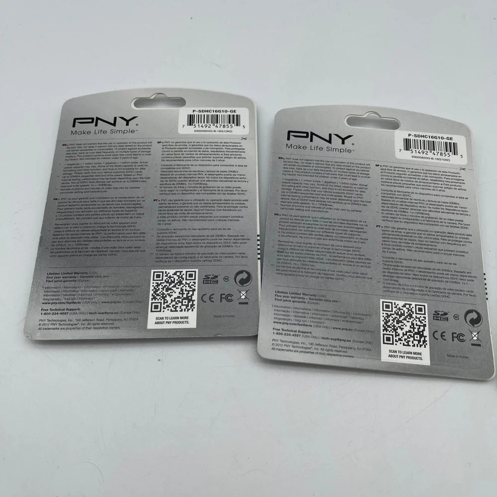 3 Pack PNY 16GB Professional High Speed SDHC Class 10 Memory Cards 20MB/s NEW